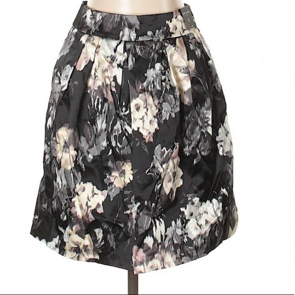New! River Island Floral Knee Length Skirt with Pockets - Picture 1 of 8